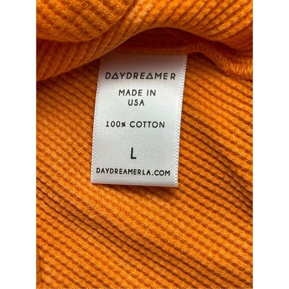 New! Daydreamer Women's Rebel Girl Cold Shoulder Crop Top Orange Size Large NWT - Picture 16 of 16